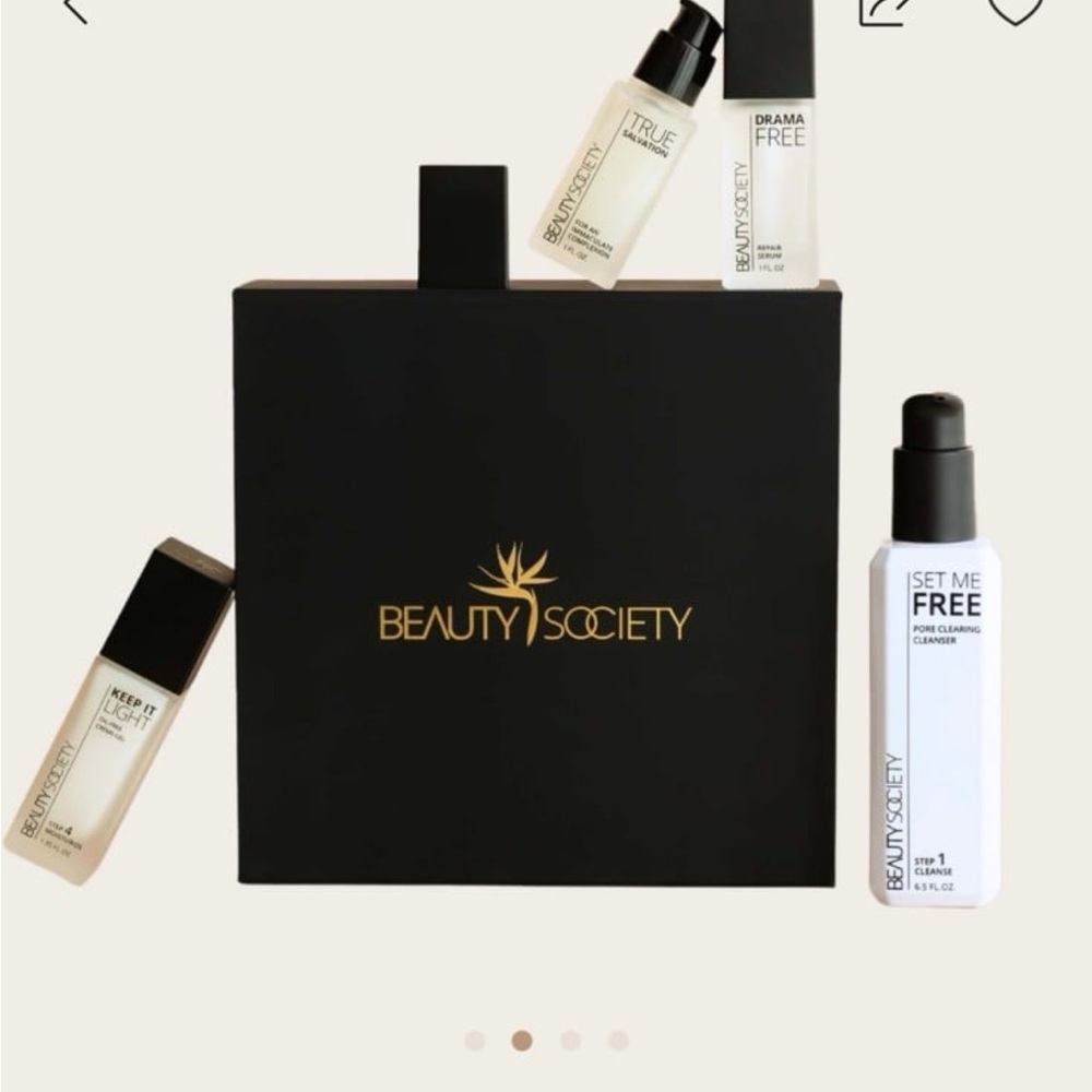 Beauty Society Skincare Cleanser & Exfoliant Set - Black and White